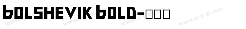 Bolshevik Bold字体转换